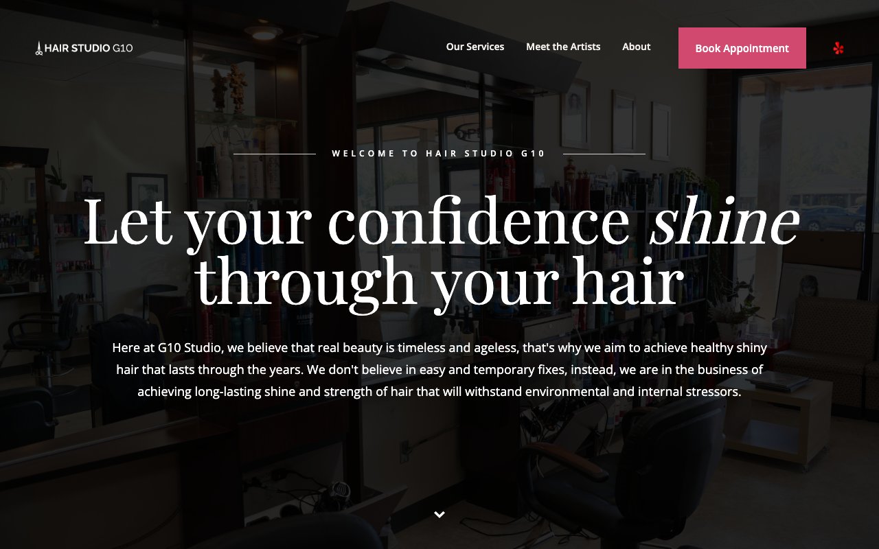 Hair Studio G10 home page · Issaquah salon