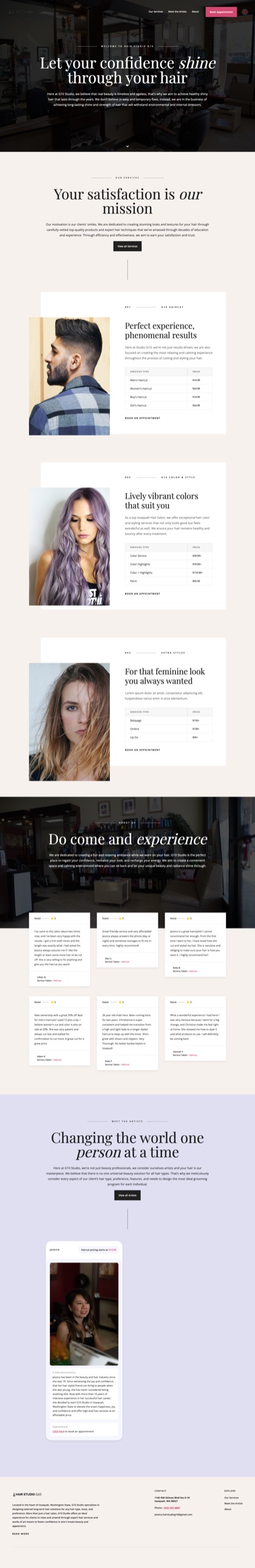 Top of the full homepage capture